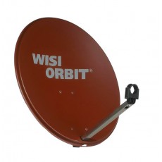 WISI 75606 OA36G Orbit Line Satelliten Offset-Antenne Feedarm und Mastschellen 60cm Reflektor mit 40mm LNB-Halterung Montagezubehör lichtgrau RAL 7035 